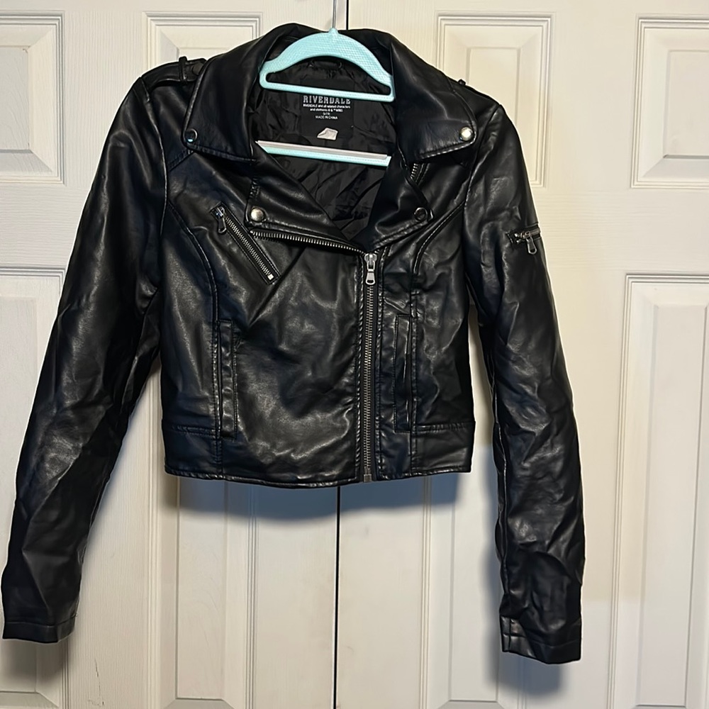 Riverdale Southside Serpents Faux Leather Bomber Moto Motorcycle Jacket Official
